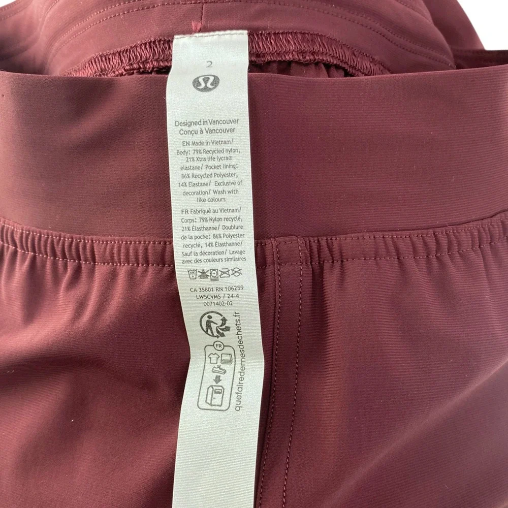 Lululemon Adapted State High Rise Jogger Midnight‎ Plum Purple Size 2 NEW
